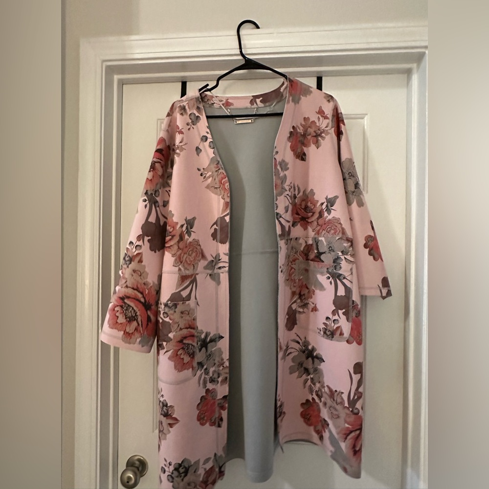 T Tahari Pink Suede Jacket light weight